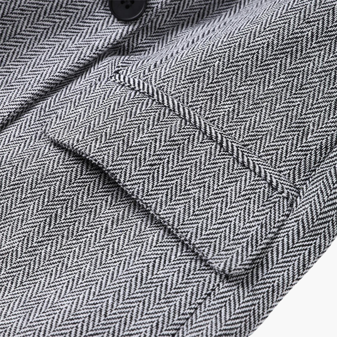 Ivory - Fishbone Crisp 3-Piece Suit