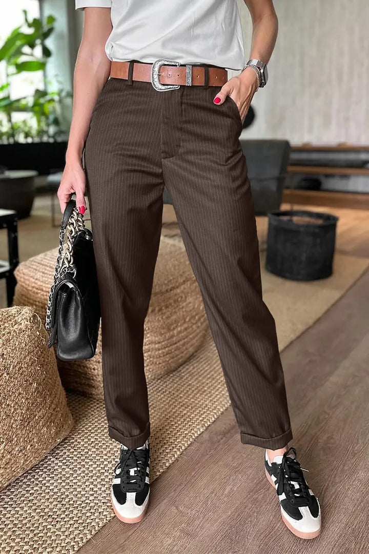 Deirdre - Tailored Striped Trousers