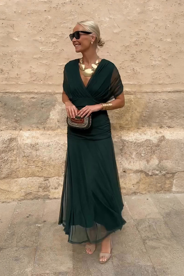 Amelia | Elegant V-neck Maxi Dress