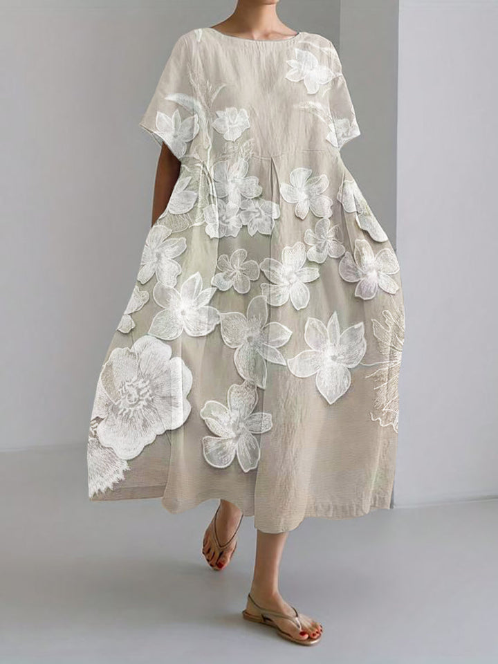 Olivia™ - Elegant Floral Print Dress