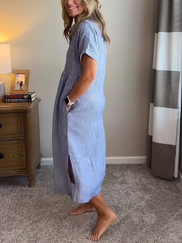 CASSIE | Fashionable Striped Dress