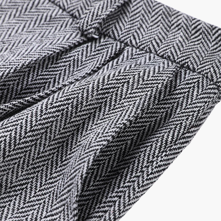 Ivory - Fishbone Crisp 3-Piece Suit