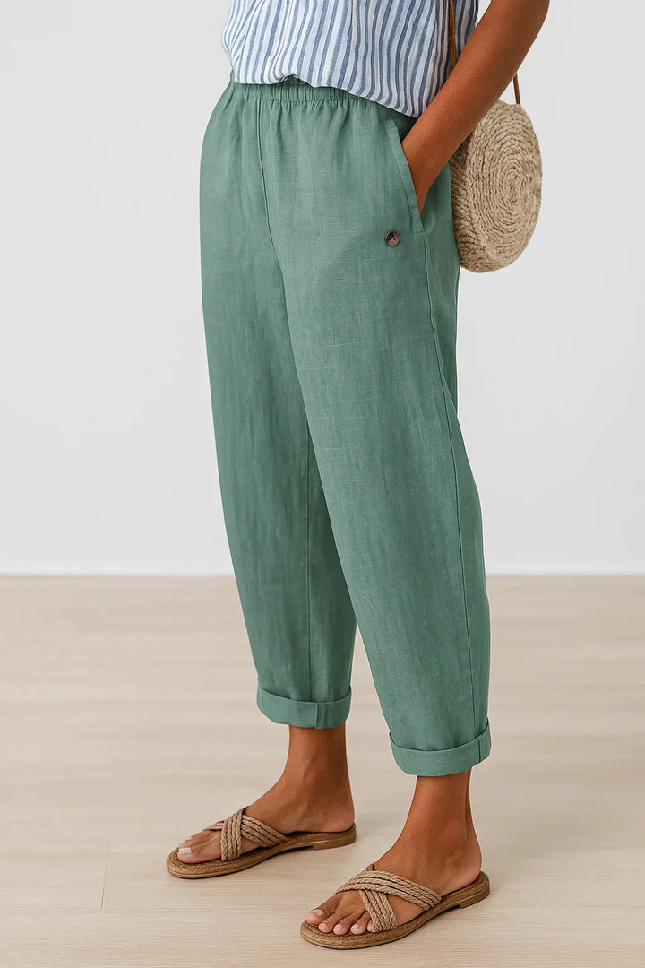 Edith – Linen-Cotton Comfort Trousers