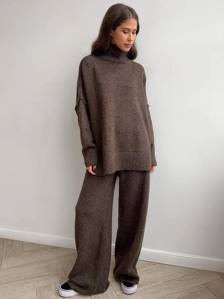 Stella - Loose Lazy Knitting Trousers Set