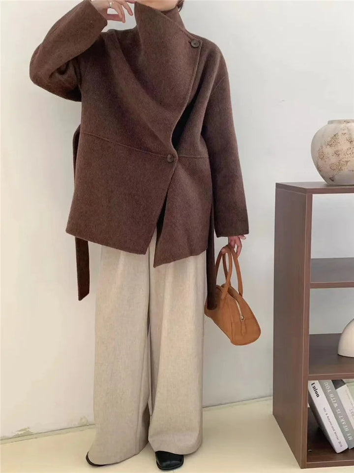 Velmira™ | Silk Wool Cashmere Coat