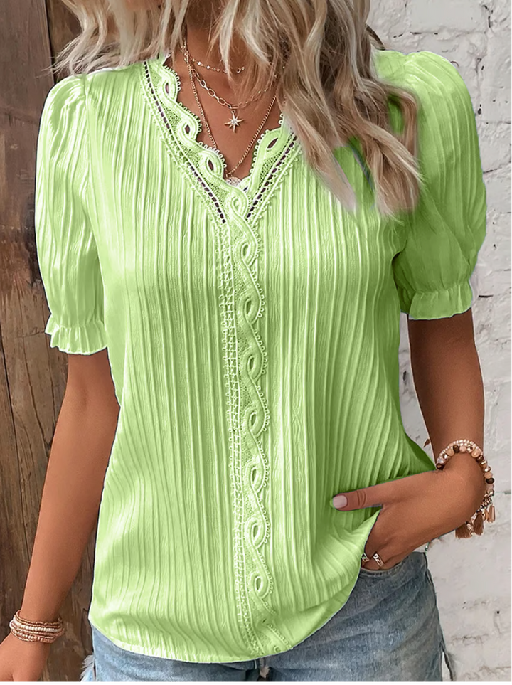 Lucia | Plain Lace Elegant Shirt