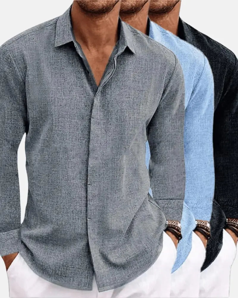 Benji - Long Sleeve Cotton Linen Shirt