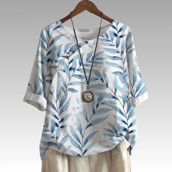 Celia | Nature Inspired Button Detail Top