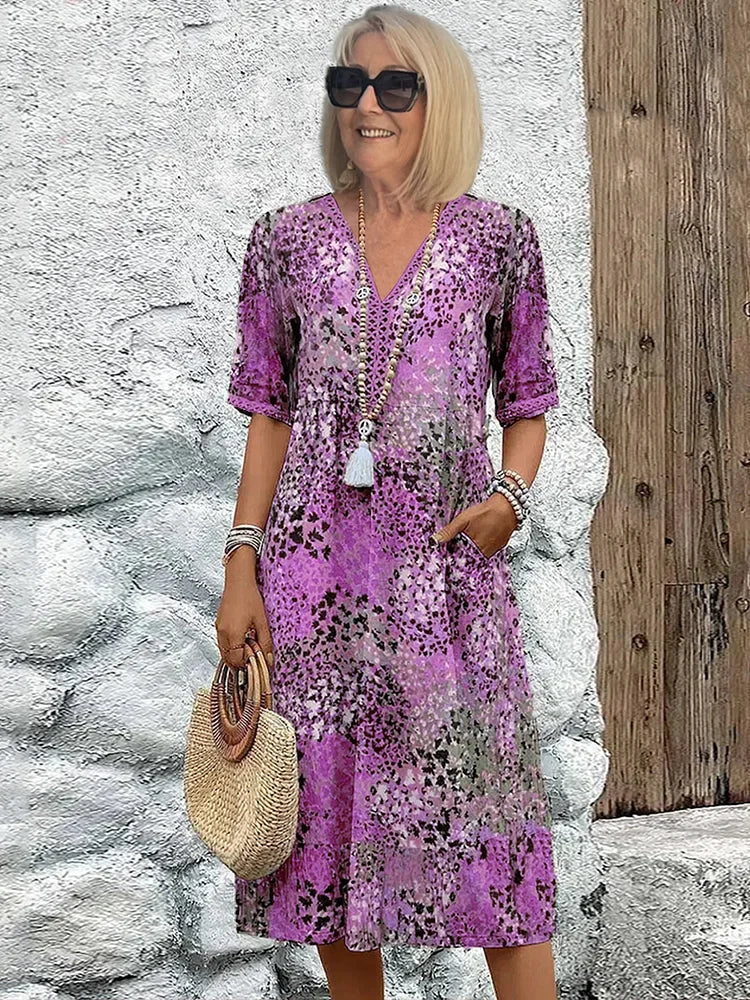 Giselle | Vibrant Mid Length Dress