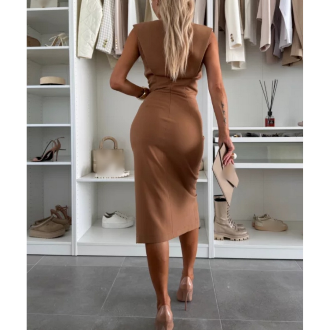 FAYLORA™ | FlowCharm Slit Dress